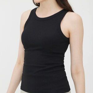 Kit + Ace Cyprus High Neck Rib Tank Black